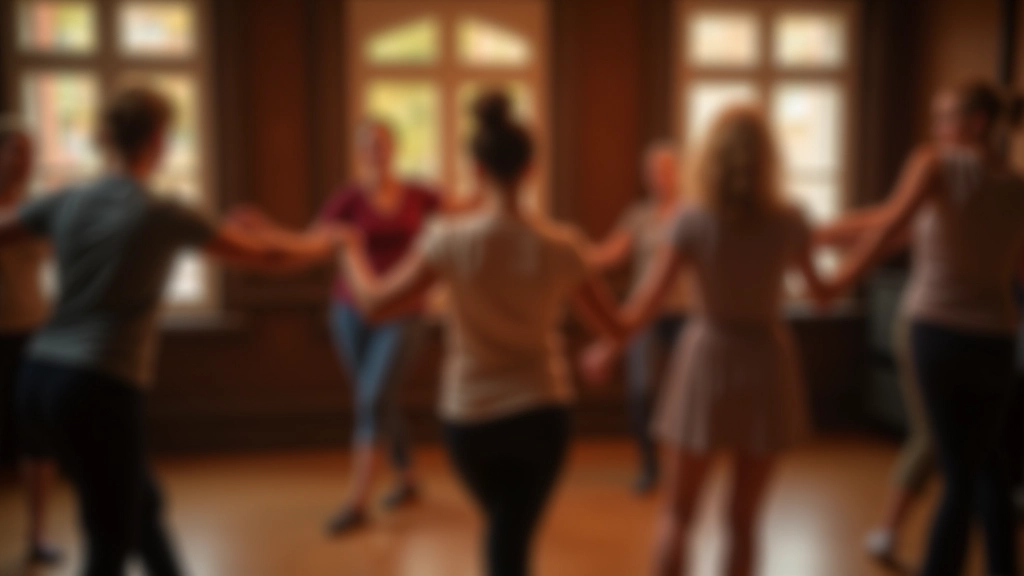 Group of dancers practicing together at a social event
