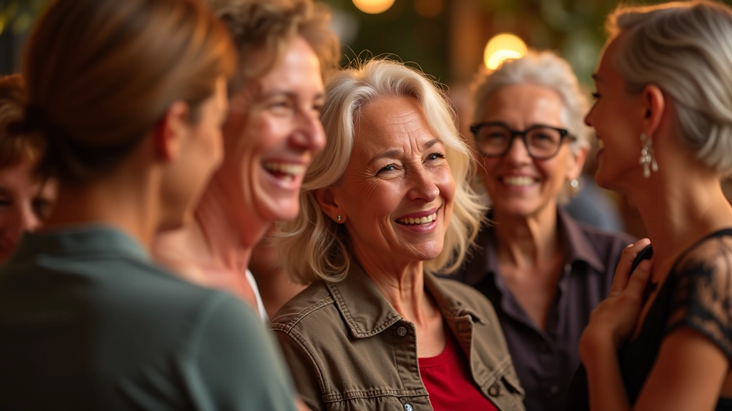 Group of dancers smiling together at a social dance event