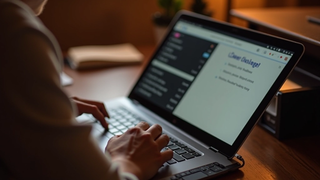 Person browsing community resources on a laptop